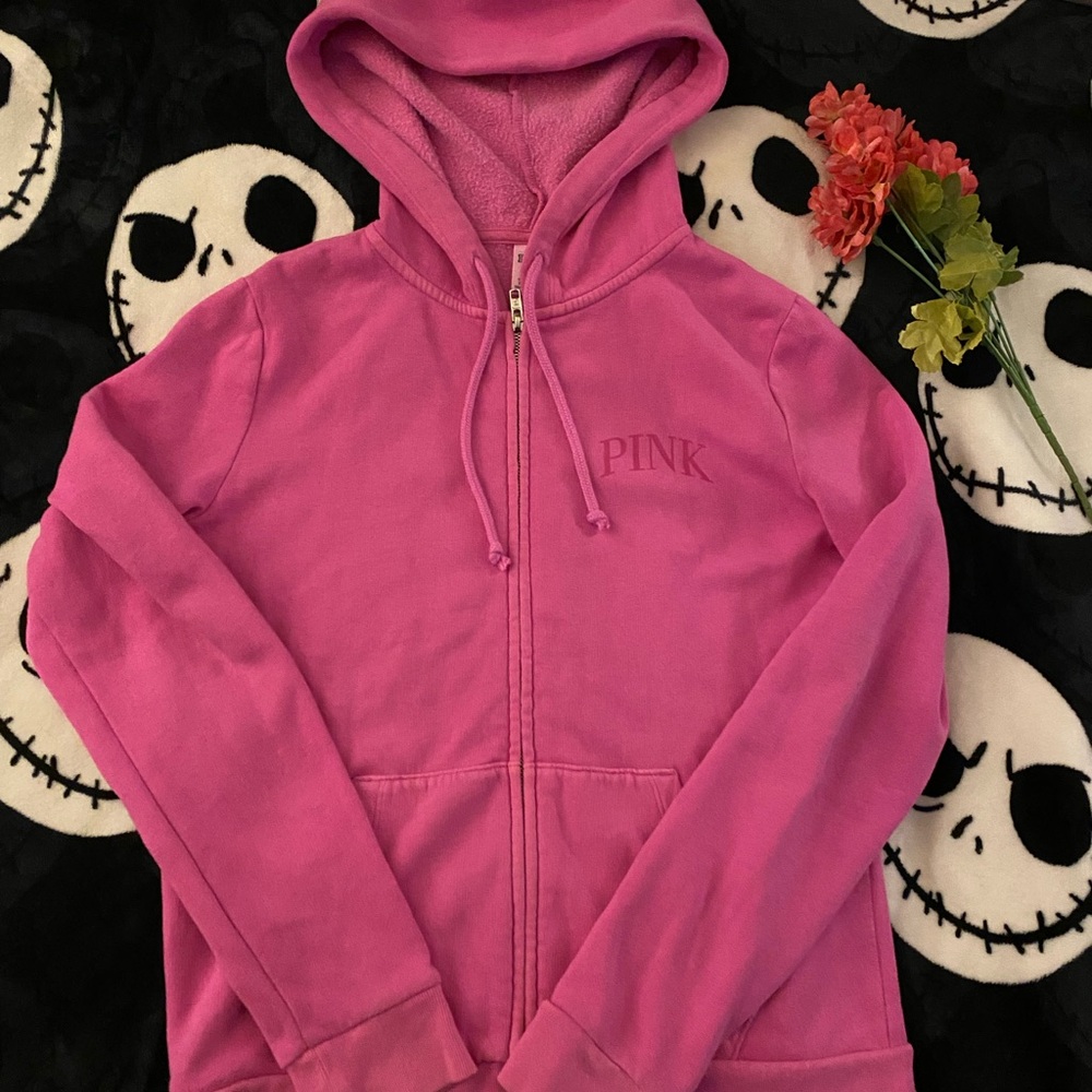 PINK Victoria's Secret Fuchsia Kids Zip-Up Hoodie